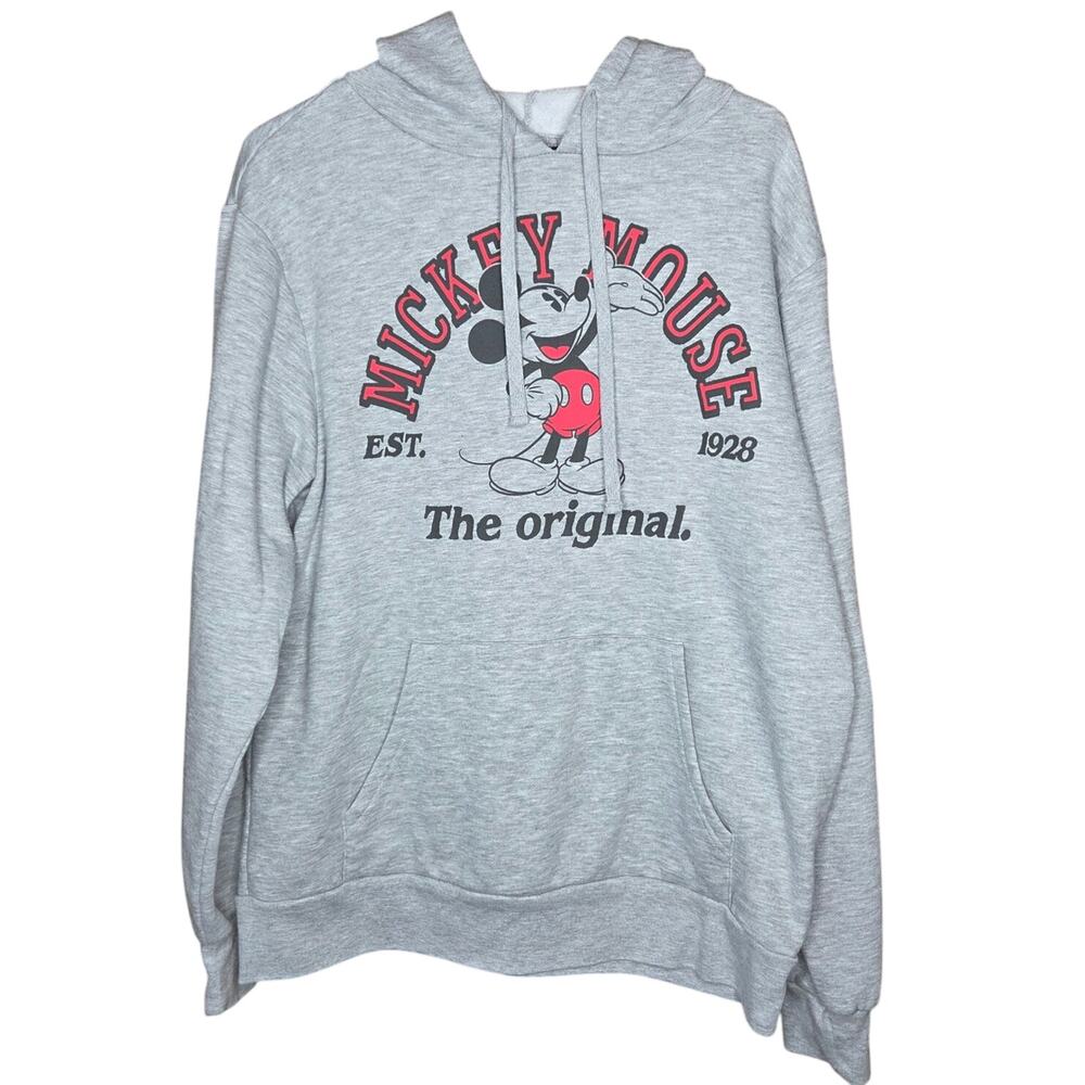 DISNEY MICKEY MOUSE The Original gray hoodie size large